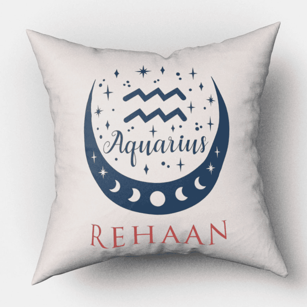Personalized Zodiac Cushion Zodiac Pillow Aquarius Sign Cupik