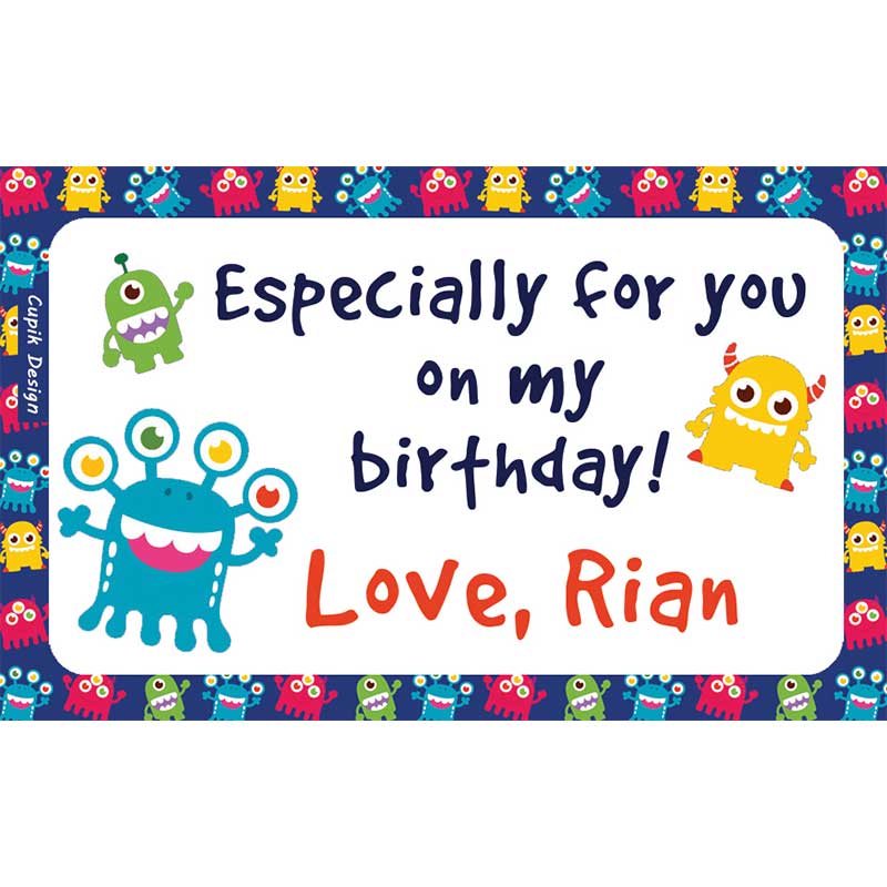 Monsters Return Gift Labels – Cupik Design India
