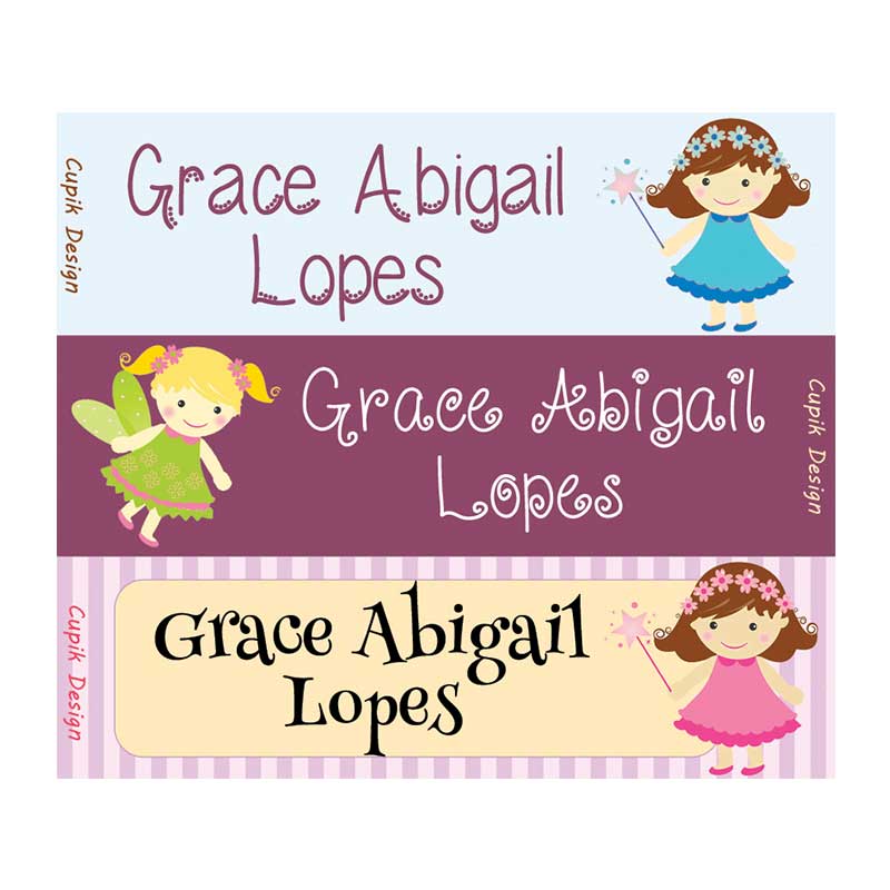 Rectangular Waterproof Name Stickers | Cupik Design – Cupik Design India