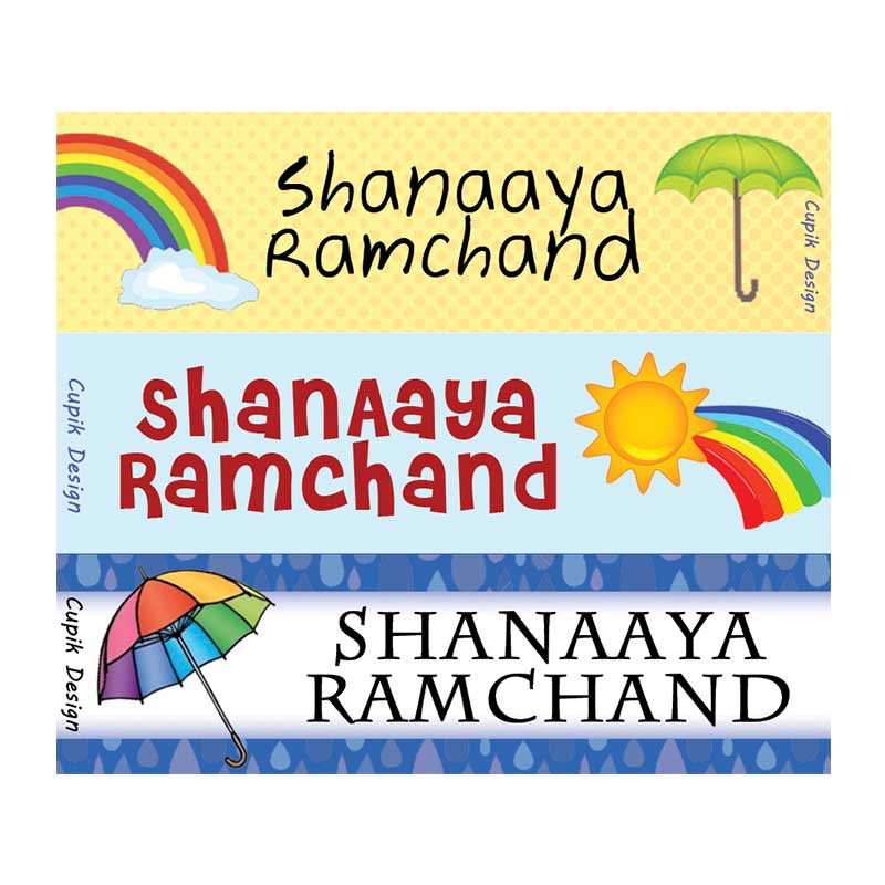 Rectangular Waterproof Name Stickers | Cupik Design – Cupik Design India