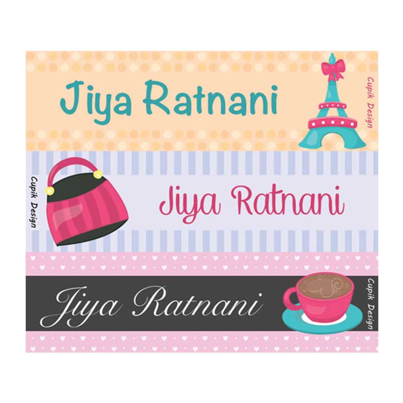 Rectangular Waterproof Name Stickers | Cupik Design – Cupik Design India