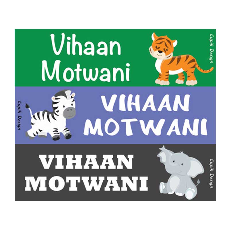 Rectangular Waterproof Name Stickers | Cupik Design – Cupik Design India