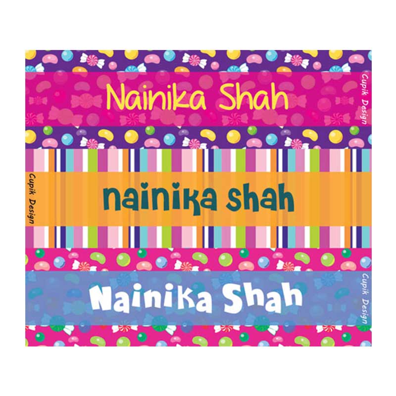 Rectangular Waterproof Name Stickers | Cupik Design – Cupik Design India