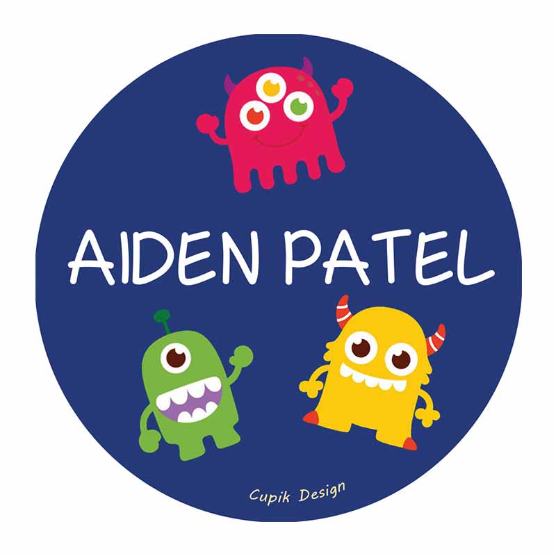 Monster Sticker Sticker Round Monsters Waterproof Stickers (Round) – Cupik Design India